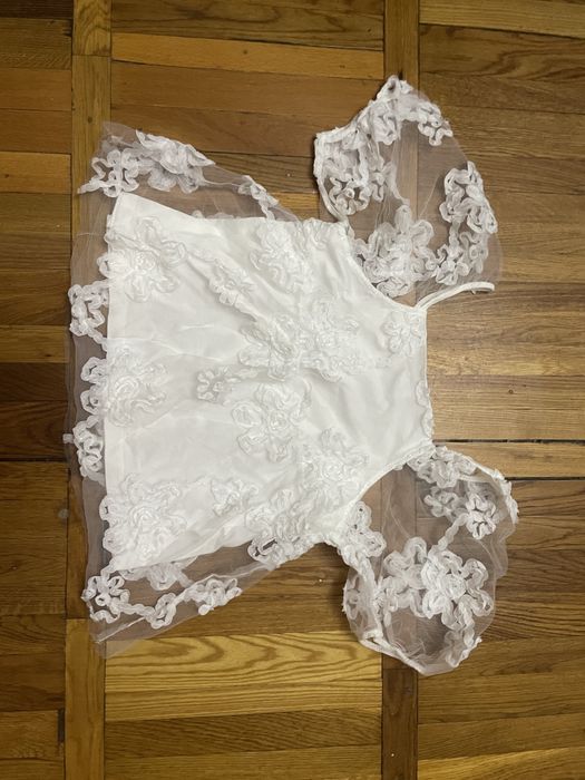 Нарядная кофточка, белая, Zara, 152 размер, 11-12 лет