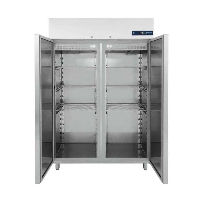 Хладилен шкаф от неръждаема стомана, с две врати
