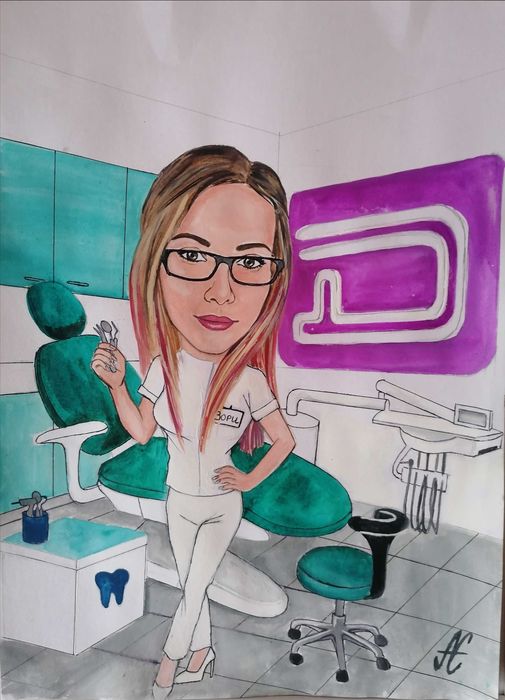 Персонализирани карикатури по снимка- ръчно рисувани подаръци