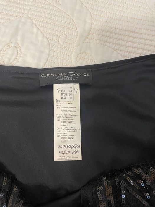 Малка черна рокля с пайети Cristina Gavioli