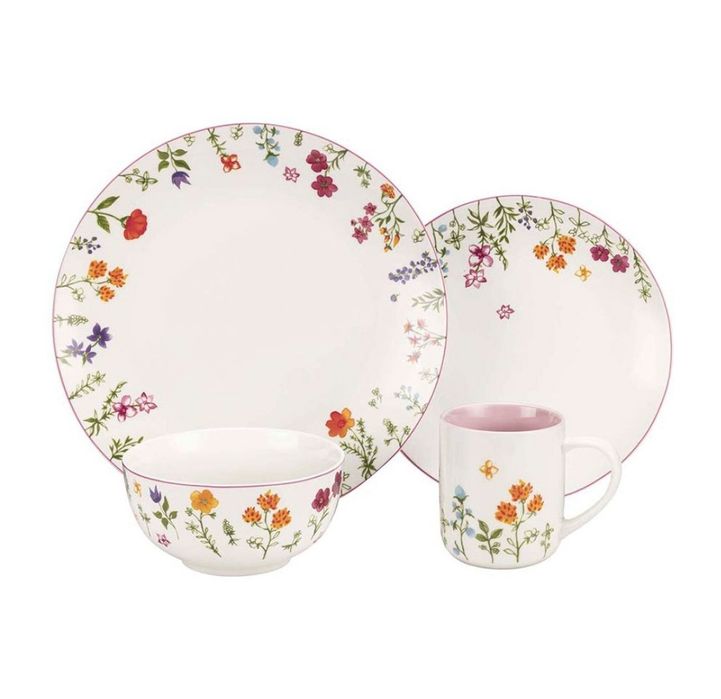 Комбиниран сервиз с флорални мотиви