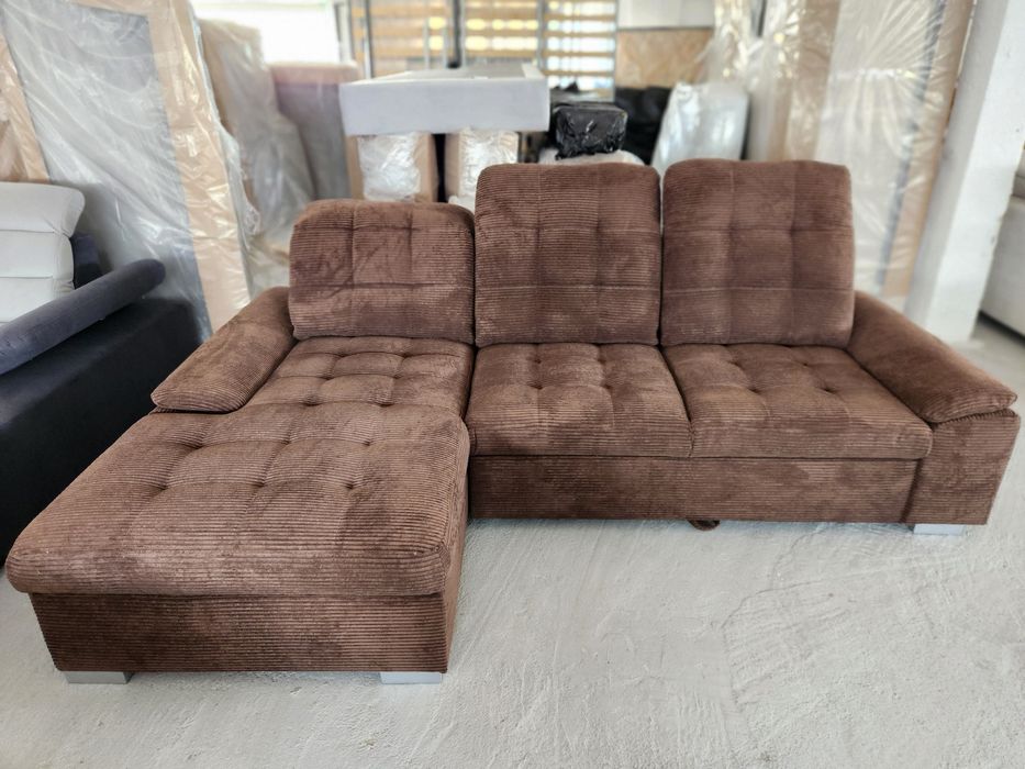 NOU Coltar L, catifea, maro