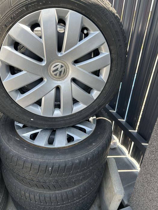 Jante tabla+capace VW 185/60/15 M+S  5*112