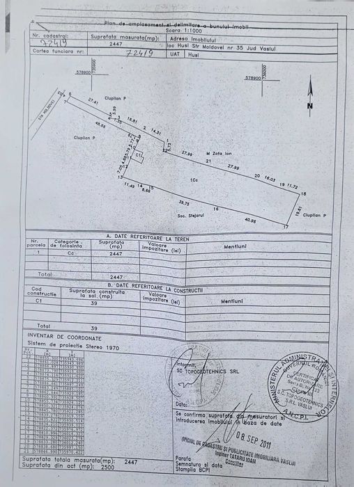 Casa veche Husi, strada Moldovei nr 35