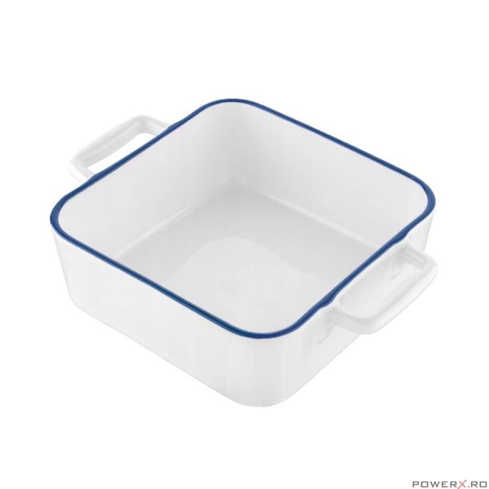 Vas termorezistent din ceramica patrat pentru cuptor, 33 cm,