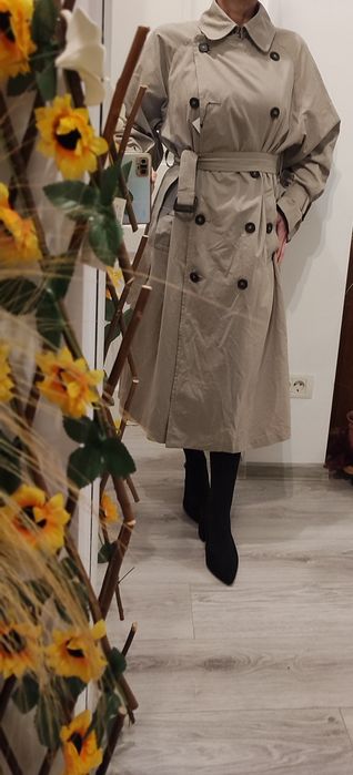 Trench clasic Zara cu eticheta, mărimea XS bej, model actual,