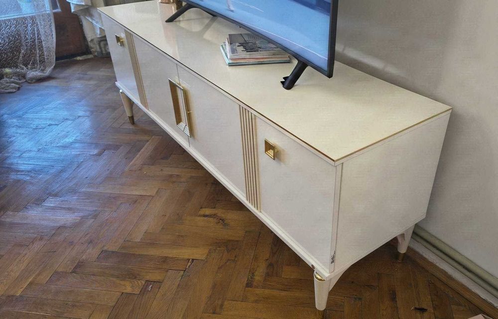 Comoda TV alb ivory Veyron Gold
