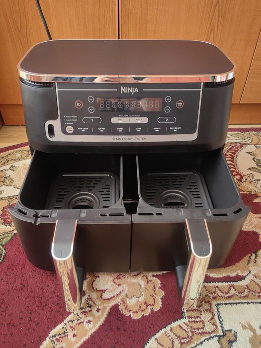 Air Fryer Ninja Dual AF451, 9.5l, 2470W, Friteuza cu aer cald ca Nou