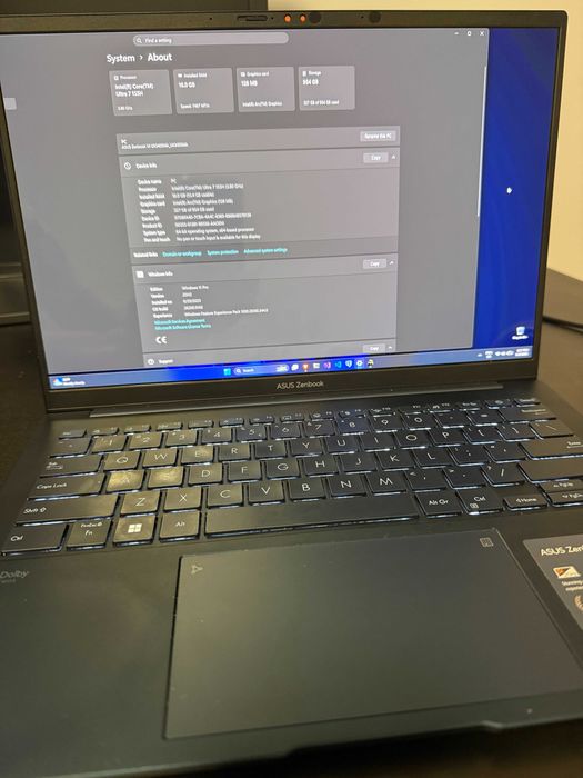 ASUS Zenbook 14 OLED UX3405MA – Intel Core Ultra 7 155H/ 16GB / 1TB SSD