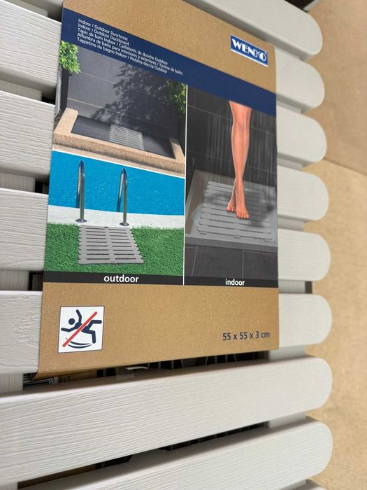 Covoras baie gri din plastic 55x55 cm Duckboard Wenko