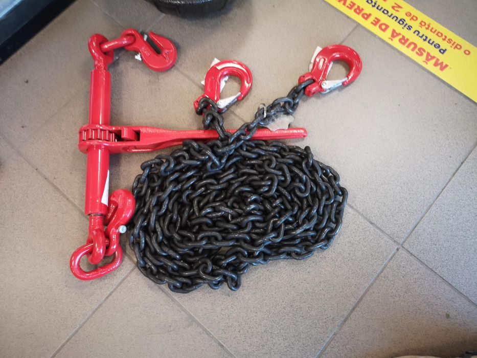 Lant ancorare pentru utilaje grele cu dispozitiv de tensionare pe clic
