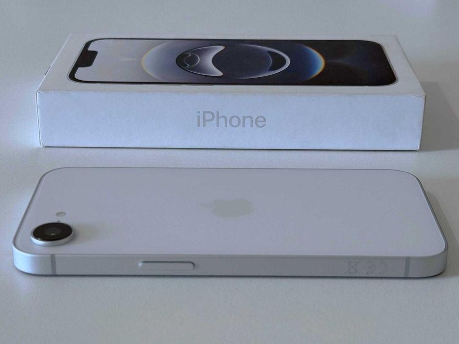 Бартер! НОВ! 12м.Гаранция! iPhone 16e White (Бял) 3 Цикъла.