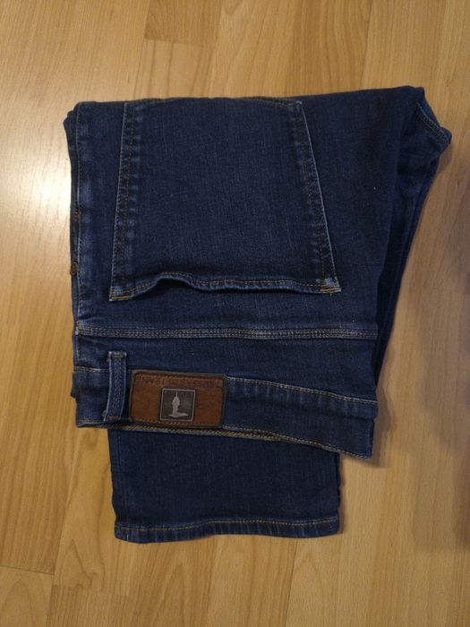 Blugi Trussardi bleumarin inchis, elastici XXL