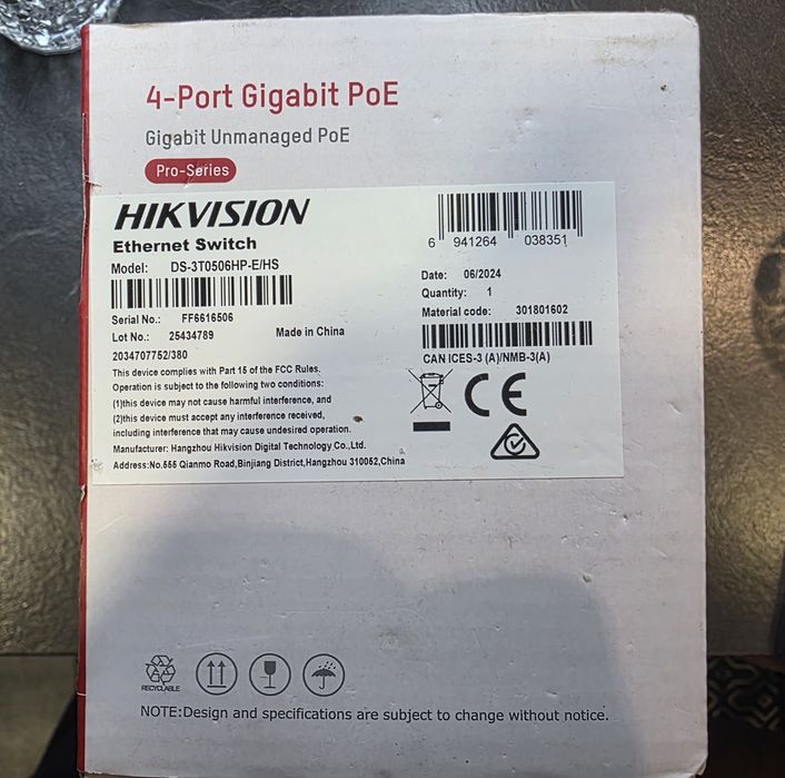 Switch Hikvision DS-3T0506HP-E/HS