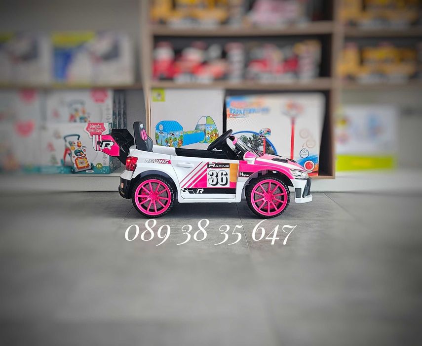 ТОП ЦЕНА!НОВО!Акумулаторна кола VW Drift PINK с 12V,функция дрифт,USB