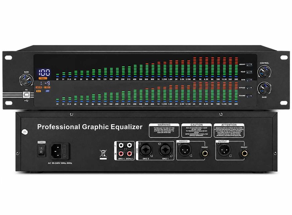 Egalizator grafic digital profesional cu două canale și 31 de benzi destinat utilizării în studio și pe scenă