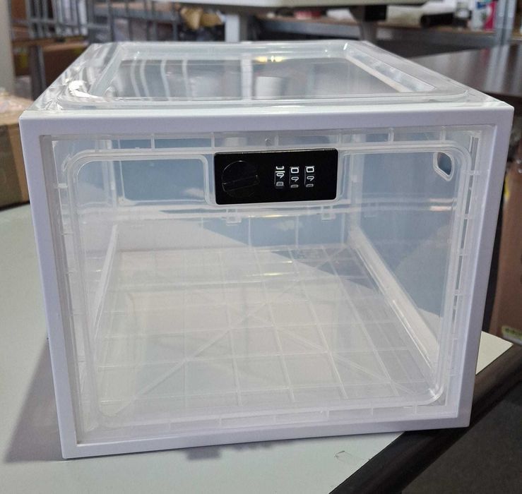 Cutie depozitare cu cifru, plastic securizat, transparent