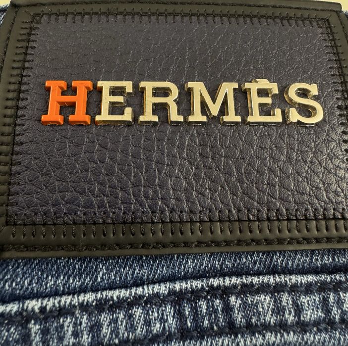 Hermes-Оригинални  нови къси мъжки дънки XЛ размер