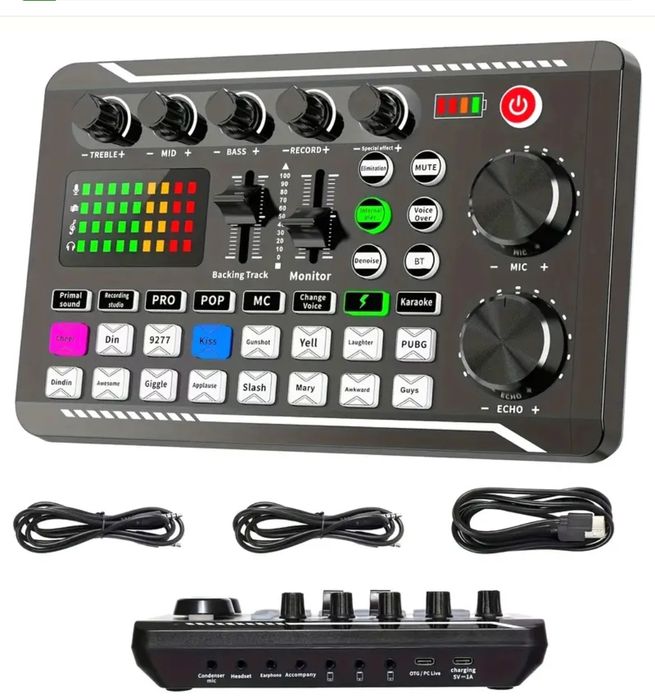 Mixer audio cu Bluetooth și efecte de sunet ( ideal karaoke Podcast )