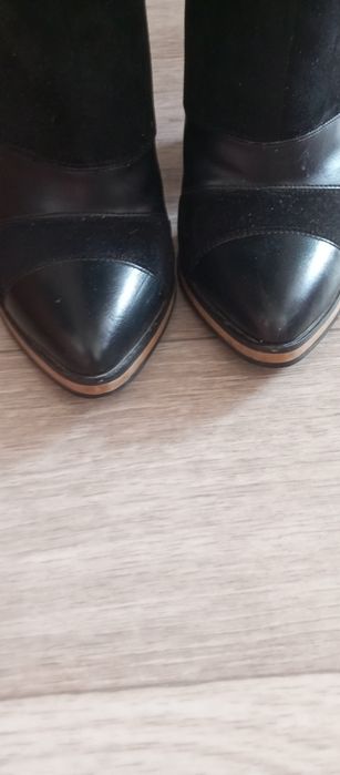 сапоги замшевые до колена