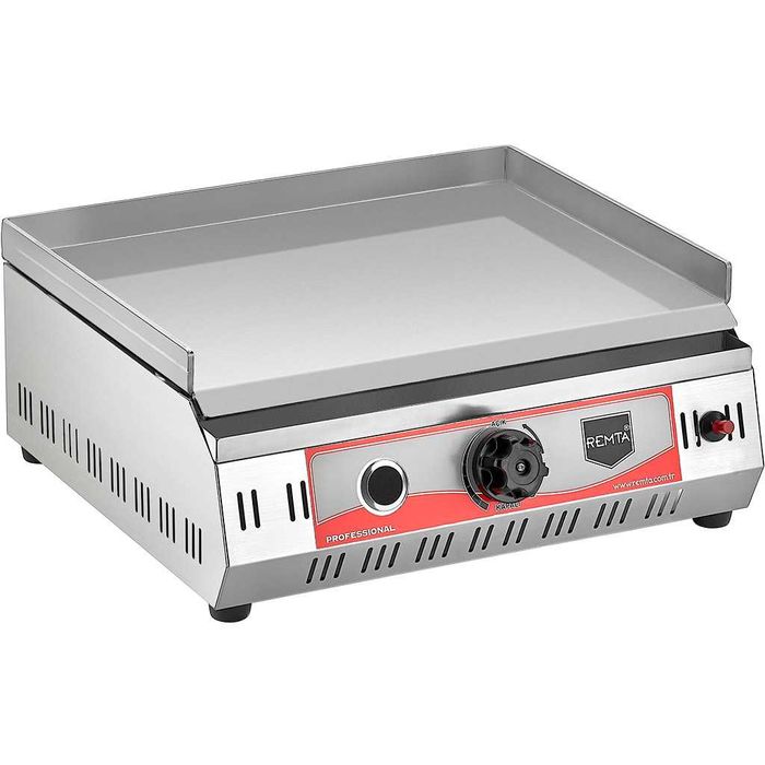 Газова скара стоманена плоча гладка 50х51см (2,9 KW) Газова Защита+CE