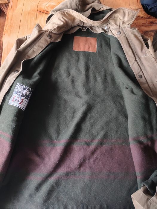 Винтидж Iceberg топла военна парка шуба с дебела подплата качулка Хл