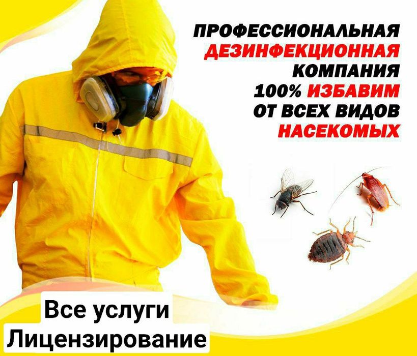 Дезинфекция от Всех видов вредителей!