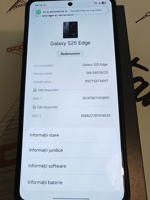 Samsung Galaxy s 25 edge,256 G