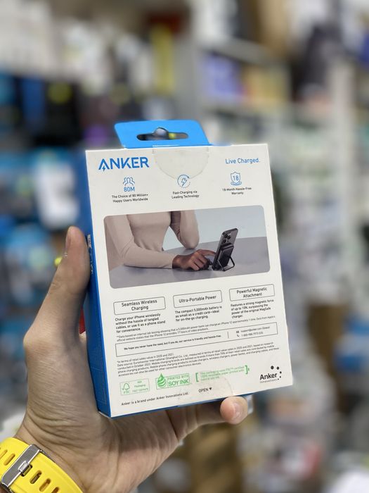 Anker MagGo Power Bank (5000 мАч) портативный аккумулятор с магнитной