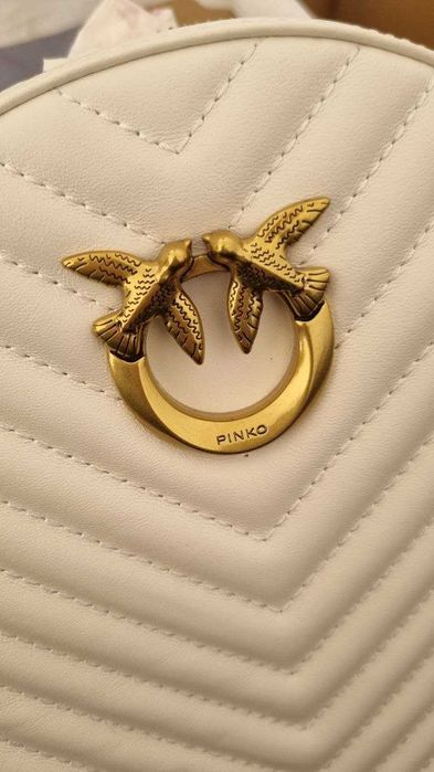 Pinko Love Backpack (бяла раничка пинко)