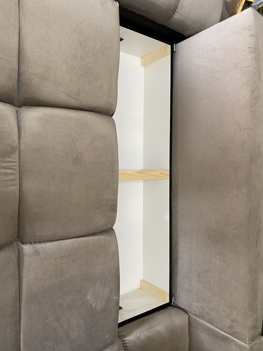 Colțar extensibil cu ladă de depozitare