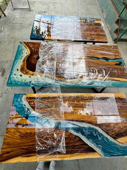 Epoksid smola stol. Епоксидная стол ручная работа