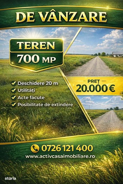 Teren intravilan, loc de casa, Cotu Vames