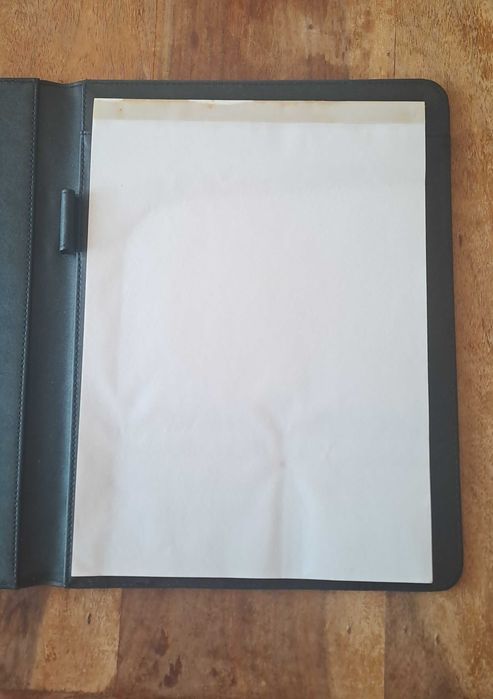 папка луксозна за документи кожена черна A4