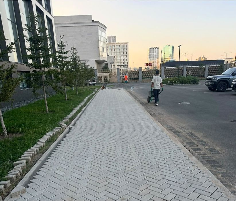 Укладка брусчатки асфальт