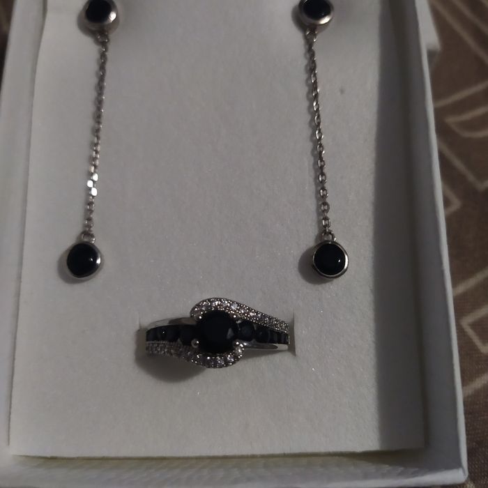 Inel de argint 925 +cercei