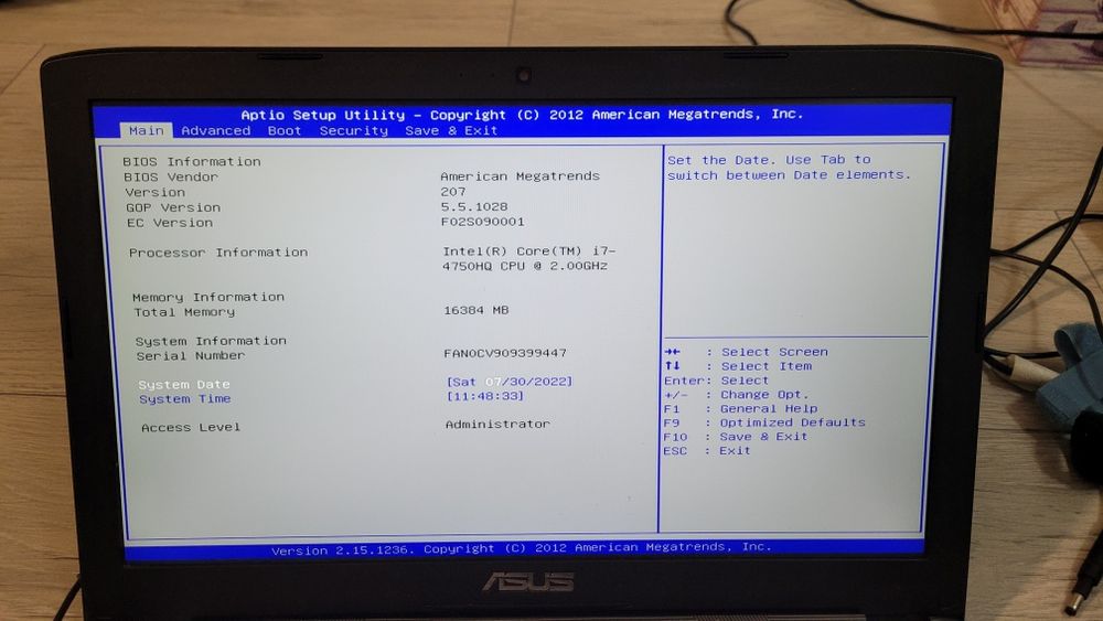 Panglica display/ LVDS / Webcam Asus Rog GL552J i7