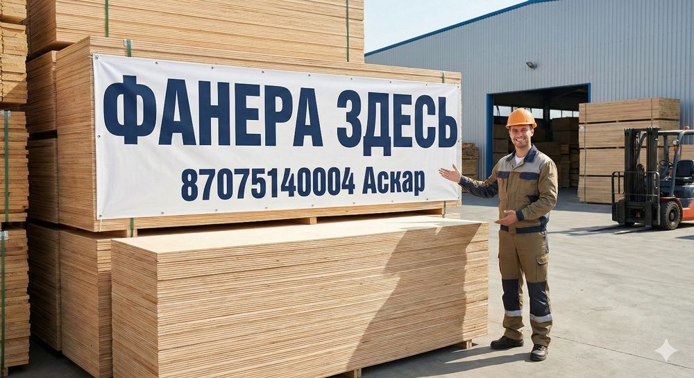 Фанера в широком ассортименте ламинированая и не ламинированая в налич