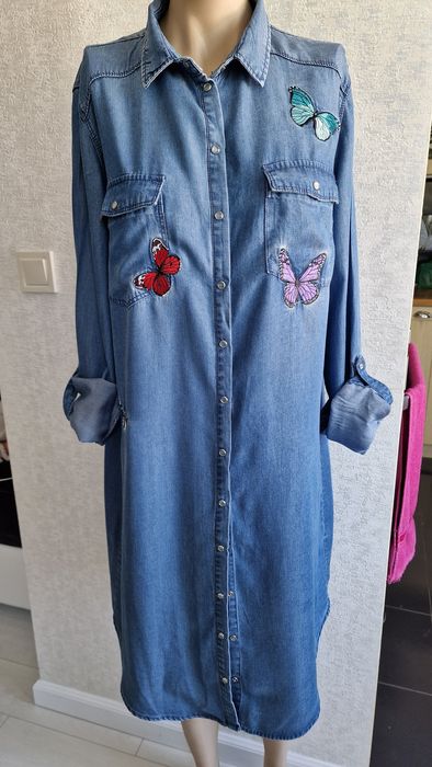 Дънкови ризи с бродерии