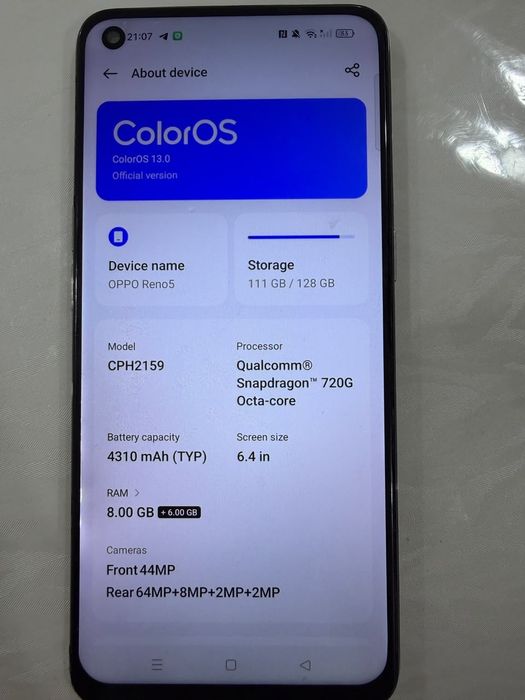OPPO Reno 5 128gb