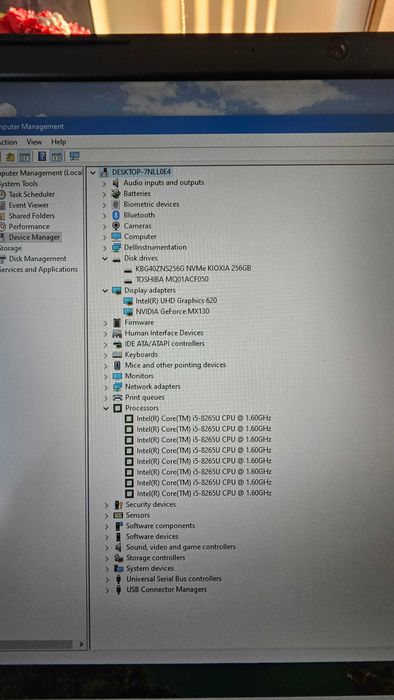 Dell 5481 Intel Quad Core i5/8GB DDR4/Nvidia 2GB/NVME 256GB+HDD 500GB