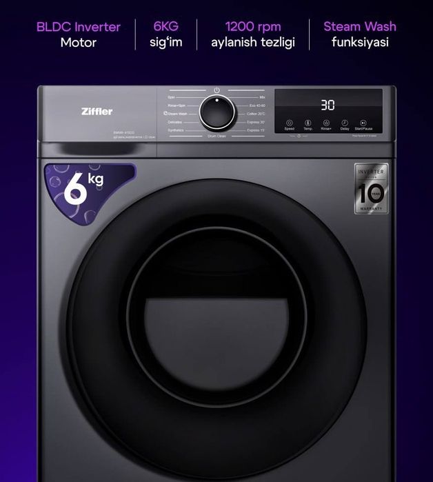 Стиральная машина ZIFFLER INVERTER +++доставка/опт/розница .