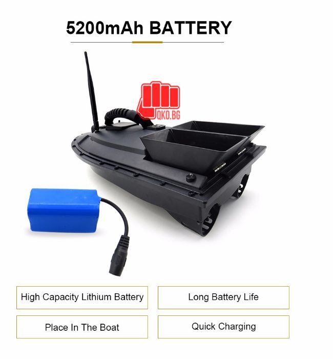 Нова Лодка за захранка С възможност за Сонар и GPS 100точки