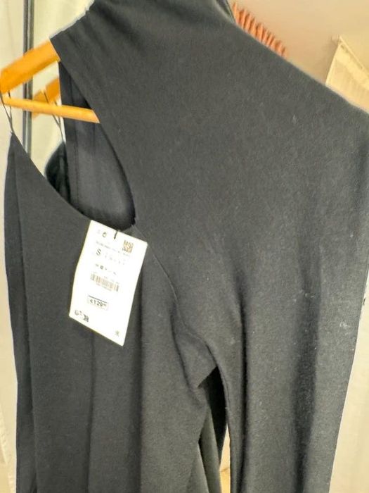 Rochie midi eleganta neagra maneci lungi din tricot Zara Studio mas S