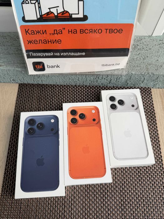 НОВ! 512GB! iPhone 17 Pro Лизинг от 50€/мес Cosmic Orange / Deep Blue / Silver ГАРАНЦИЯ