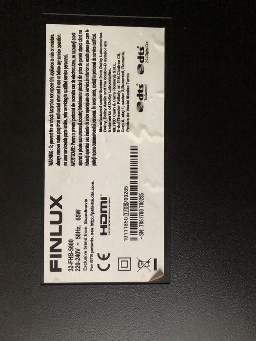 Televizor LED Smart TV Finlux, 80 cm (32 inch), Wi-Fi integrat, Netflix/YouTube