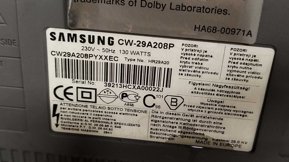 Samsung CW -29A208P цветен телевизор с кинескоп 29 инча