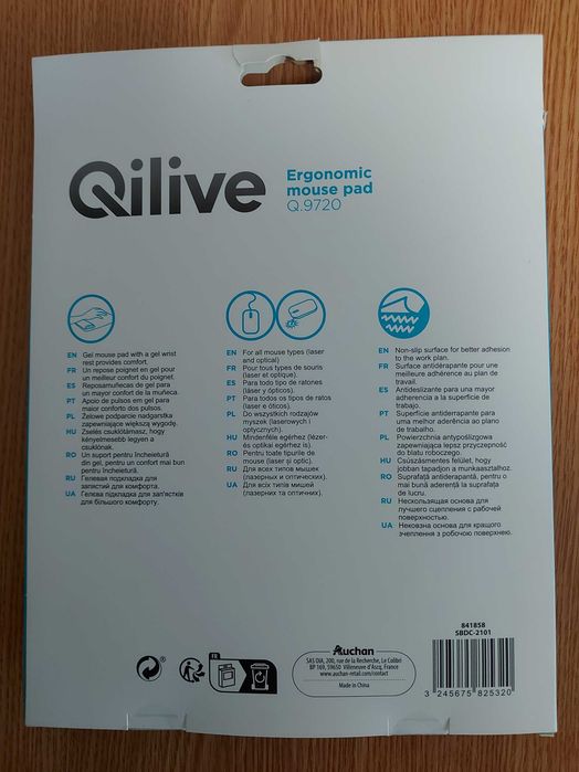 Mouse  pad ergonomic model QILIVE Q9720, material textil