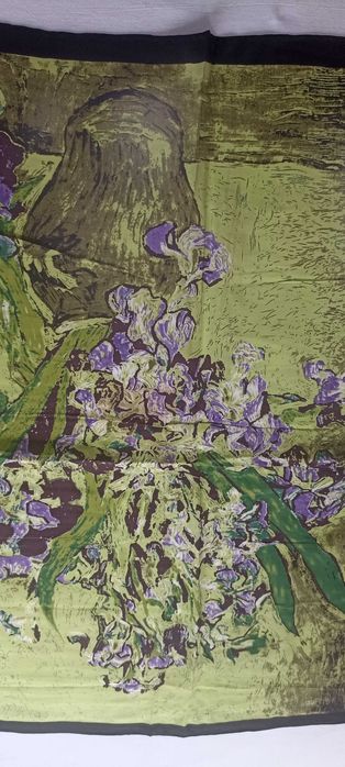 Шелковый платок ирисы