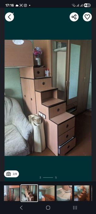 Продам кровать - модуль 10000+комод 20000